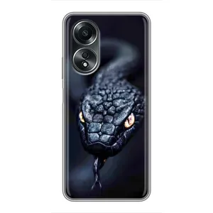 Чохол з принтом «Чорна змія» для OPPO A58 (4G)