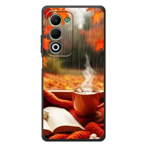 Чохол з унікальним дизайном 'Осінь з кавою' для OPPO A5m (Кава і дощ)