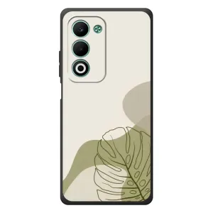Силконовий чохол з принтом в квітах на OPPO A5m (Зелена монстера дизайн)
