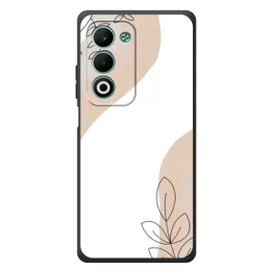 Силконовий чохол з принтом в квітах на OPPO A5m (Нюдова гілочка абстракція)