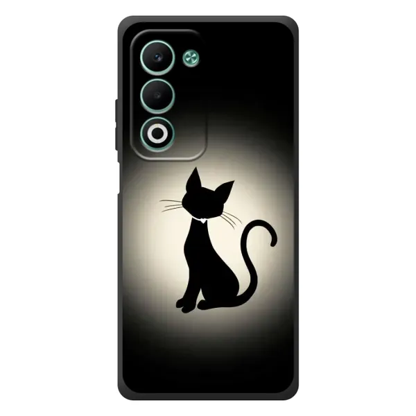 Чехол с принтом «Силуэт котика» для OPPO A5m