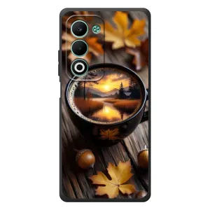 Чохол з унікальним дизайном 'Осінь з кавою' для OPPO A5m (Темна кава)