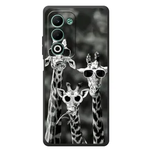 Силіконовий чохол з КАРТИНКАМИ літо для OPPO A5m (AlphaPrint) (Жирафи в окулярах)