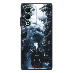 Новорічні, Святкові Чохли для OPPO A5m - 2024 год (Зимовий потяг)