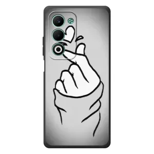 Чехол с принтом для OPPO A5m (AlphaPrint - Знак сердечка)