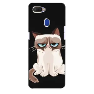 Чехол с принтом для Oppo A5s (AlphaPrint) Модные коты (Грустный кот)