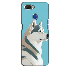 Чехол с Хаски для Oppo A5s - (AlphaPrint) (Хаски арт)