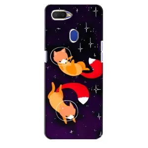 Чехлы с картинкой Лисички для Oppo A5s (VPrint) (Лисички космонавты)