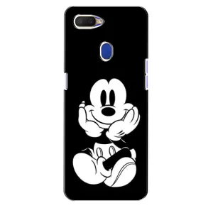 Эксклюзивный чехол для Oppo A5s (AlphaPrint - Мультяшные) (Микки на черном)