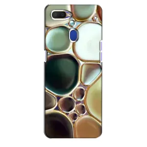 Мраморный чехол на Oppo A5s (VPrint) (Радужный Мрамор)