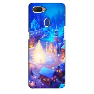 Рождественские Чехлы для Oppo A5s (VPrint) (Рождественский город)