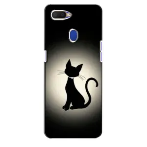 Чехол с принтом для Oppo A5s (AlphaPrint) Модные коты (Силуэт котика)