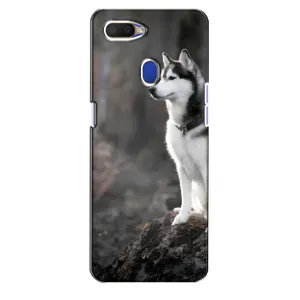 Чехол с Хаски для Oppo A5s - (AlphaPrint) (Верный пес)