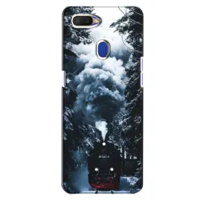 Новогодние, Праздничные Чехлы для Oppo A5s - 2024 год (Зимний поезд)