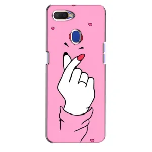 Чехол с принтом для Oppo A5s (AlphaPrint - Знак сердечка)