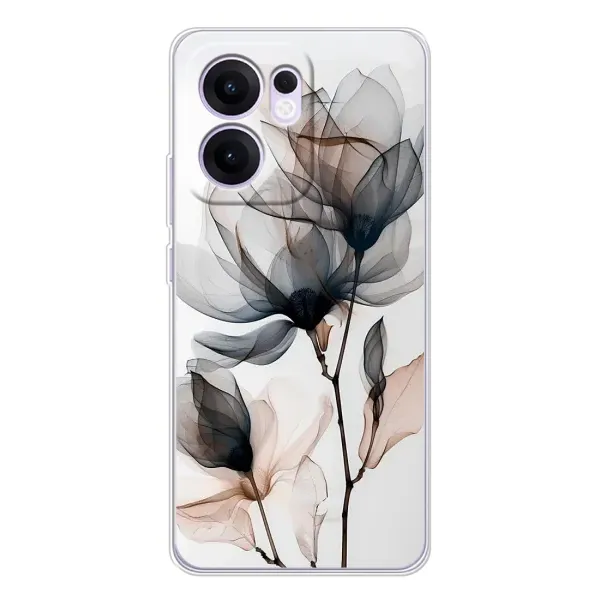 Чехол с принтом «Цветы на белом» для OPPO A5x 5G