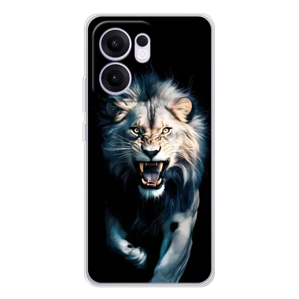 Чехол с принтом «Лев в темноте» для OPPO A5x 5G