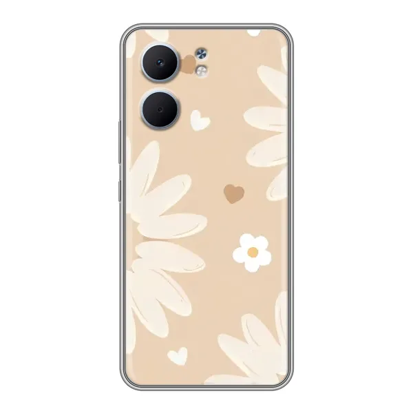 Чехол с принтом «Бежевые цветы» для OPPO A5x