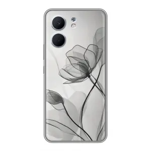 Чехол с принтом «Черные цветы» для OPPO A5x