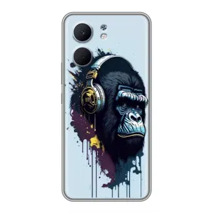 Чохол з Мавпами OPPO A5x - (AlphaPrint) (Горила в навушниках)