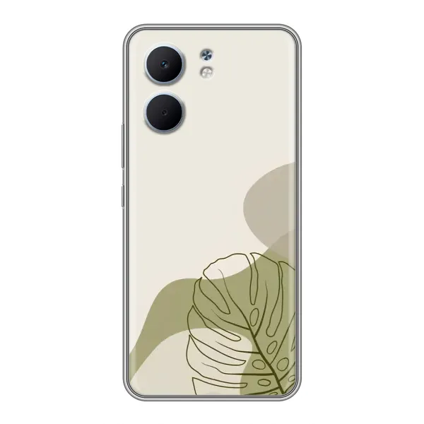 Чехол с принтом «Зеленая монстера дизайн» для OPPO A5x