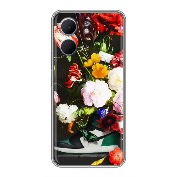 Чохол з принтом «Nike цветы» для OPPO A5x
