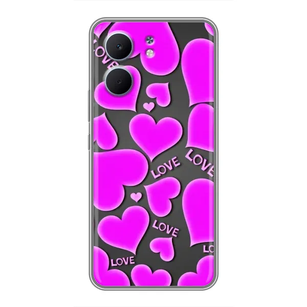 Чохол з принтом «Pink hearts» для OPPO A5x