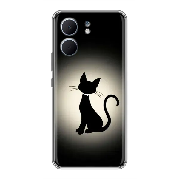 Чохол з принтом «Силует котика» для OPPO A5x