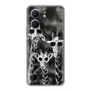 Силіконовий чохол з КАРТИНКАМИ літо для OPPO A5x (AlphaPrint) (Жирафи в окулярах)