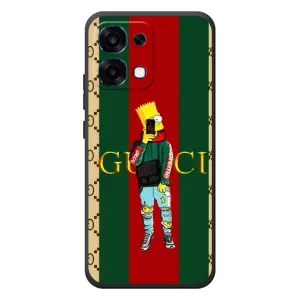 Брендновые Чехлы для OPPO A6 Pro - (PREMIUMPrint) (Барт ГУЧЧИ)