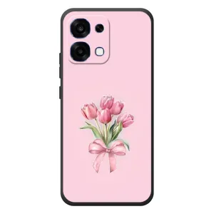 Чохол з розовим принтом для OPPO A6 Pro (Букет квітів)