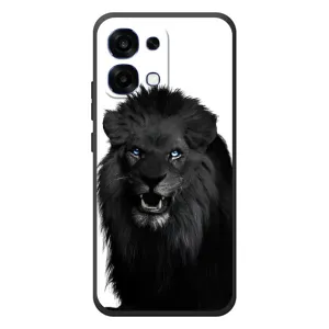 Чехлы с картинками животных OPPO A6 Pro (Черный ЛЕВ)