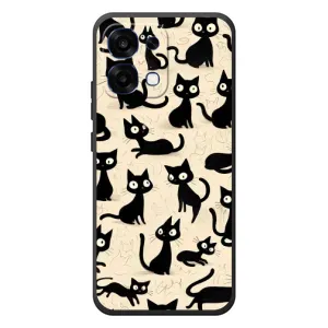 Чохол з малюнком кіт на OPPO A6 Pro (Чорні коти)