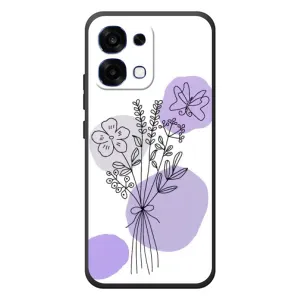 Силиконовый чехол с принтом в цветах на OPPO A6 Pro