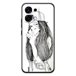 Чехол с печатью для OPPO A6 Pro - (Мода) (AlphaPrint) (Фото девочки)