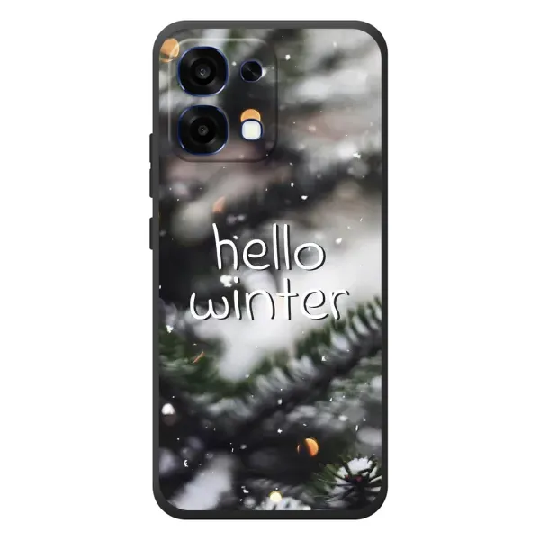 Чехол с принтом «Hello winter» для OPPO A6 Pro
