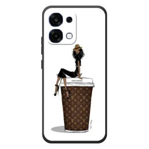 Чехлы Луи Витон для OPPO A6 Pro (AlphaPrint - LOUIS VUITTON) (кофе LOUIS VUITTON)