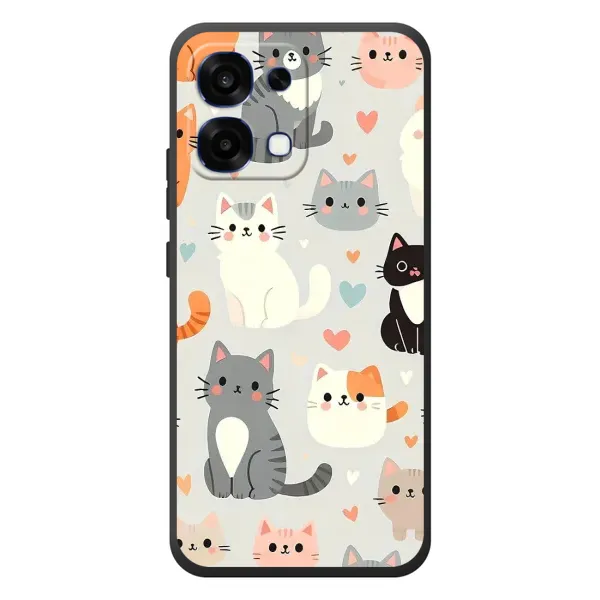 Чохол з принтом «Колаж котів» для OPPO A6 Pro
