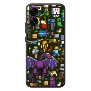 Чохол Майнкрафт на OPPO A6 Pro (AlphaPrint) Minecraft (Колаж Майнкрафт)