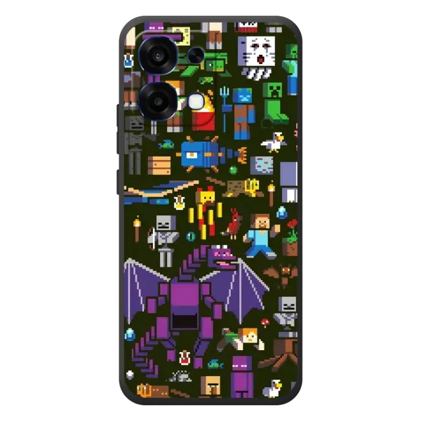 Чохол з принтом «Колаж Майнкрафт» для OPPO A6 Pro