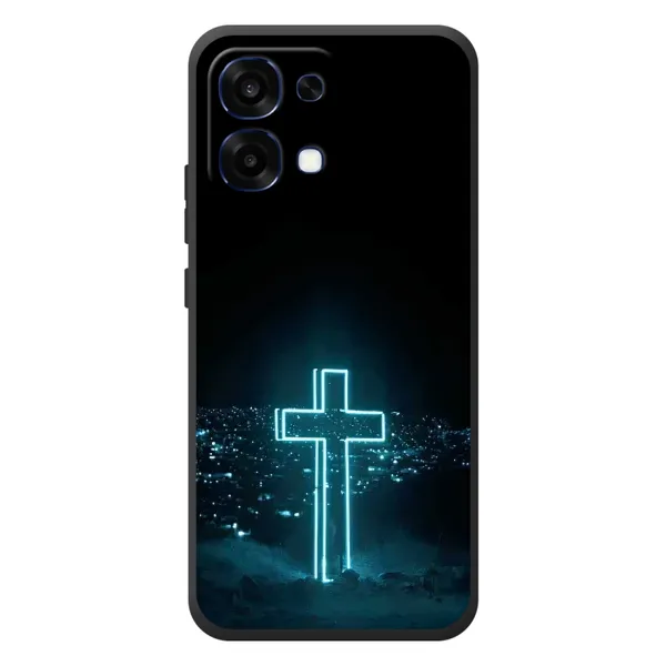 Чехол с принтом «Крест и город» для OPPO A6 Pro