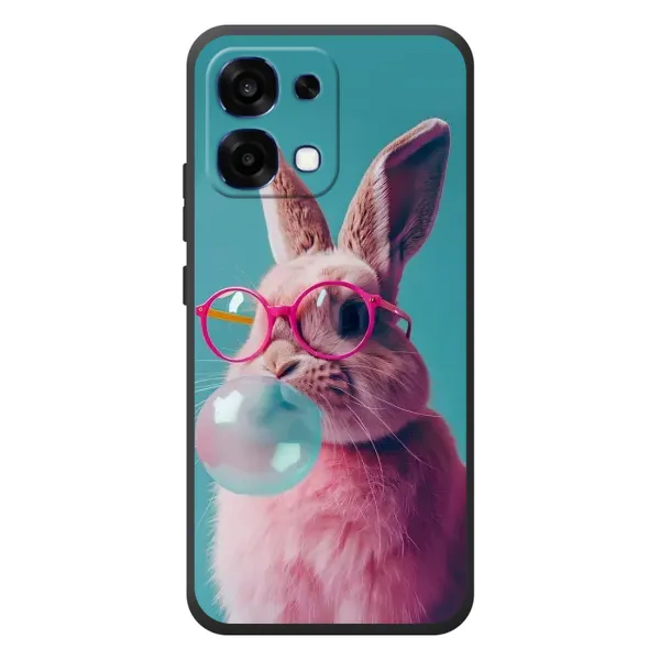 Чехол с принтом «Кролик в очках» для OPPO A6 Pro