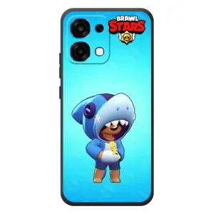 Чехол для OPPO A6 Pro Бравл Старс (VPrint) (Леон акула)