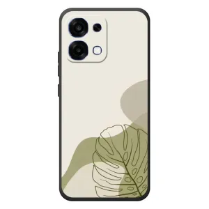 Силконовий чохол з принтом в квітах на OPPO A6 Pro (Зелена монстера дизайн)