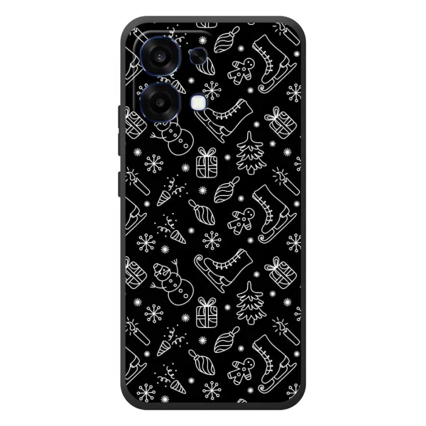 Чехол с принтом «Новогодний фон» для OPPO A6 Pro