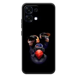Чехол с Обезьянами OPPO A6 Pro - (AlphaPrint) (Три обезьяны)