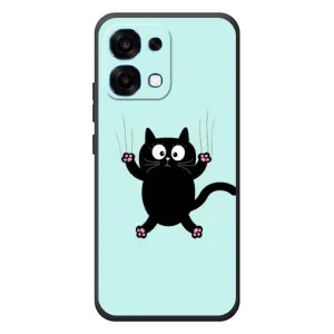 Чехол с принтом для OPPO A6 Pro (AlphaPrint) Модные коты