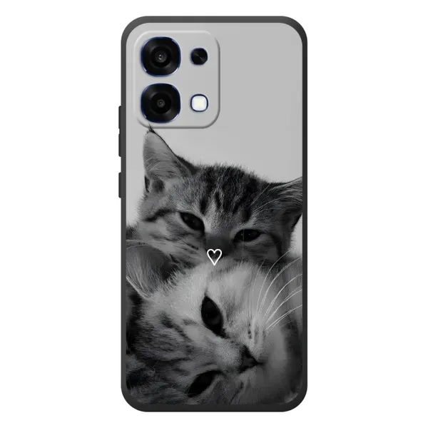 Чохол з принтом «Пара котів» для OPPO A6 Pro
