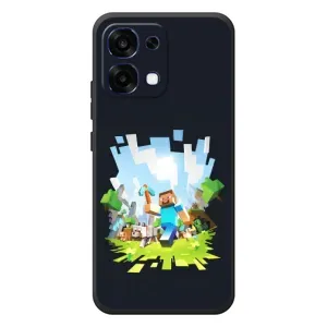 Чохол Майнкрафт на OPPO A6 Pro (AlphaPrint) Minecraft (персонажі Minecraft)