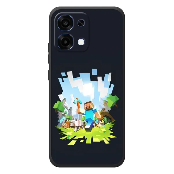 Чохол з принтом «персонажі Minecraft» для OPPO A6 Pro